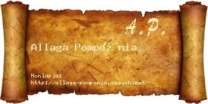 Allaga Pompónia névjegykártya